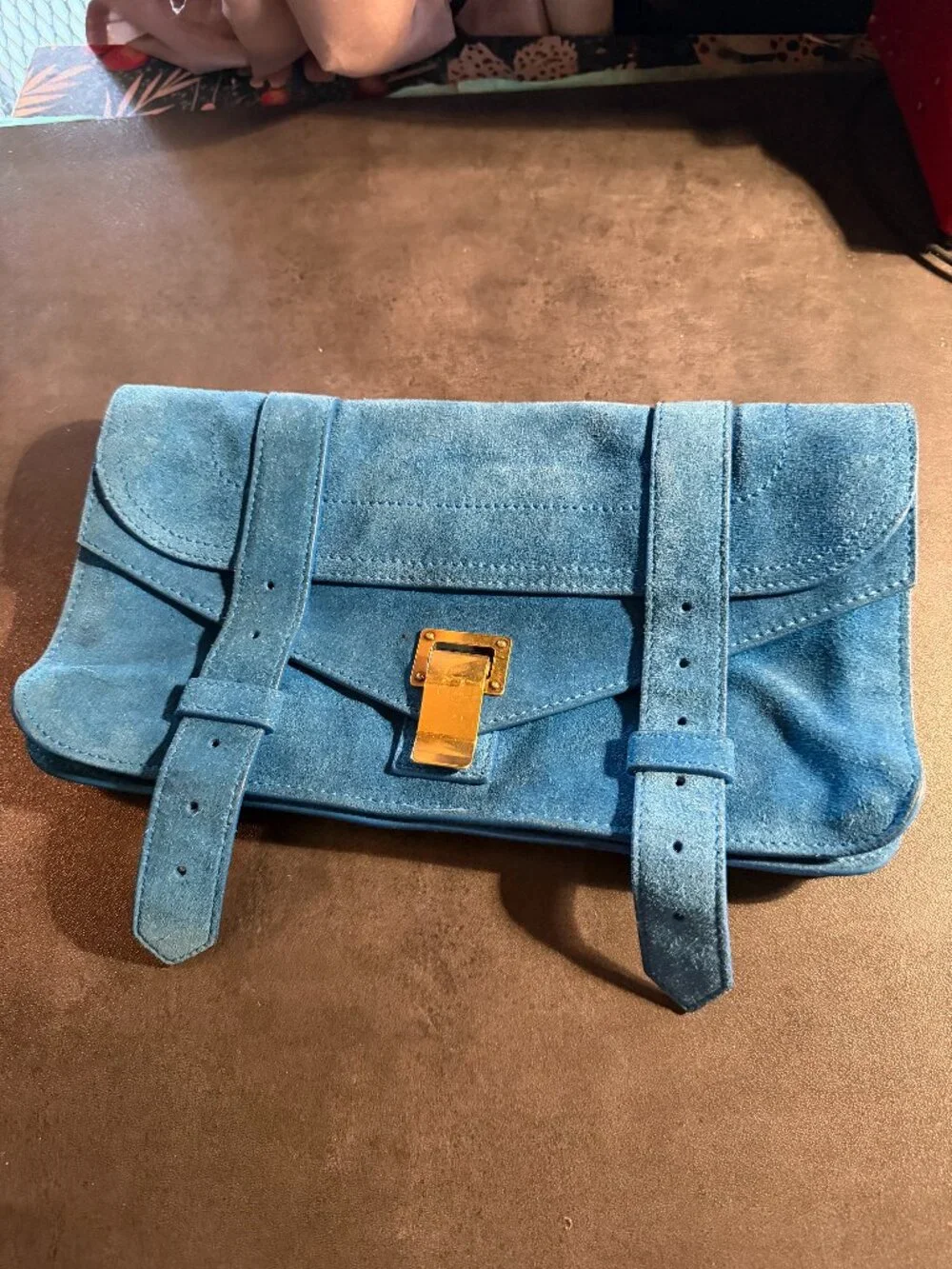Proenza Schouler P9 Suede Clutch
